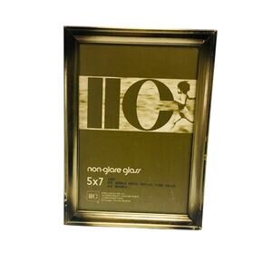 Vintage Non-Glare Glass Bronze Tone Picture Frame